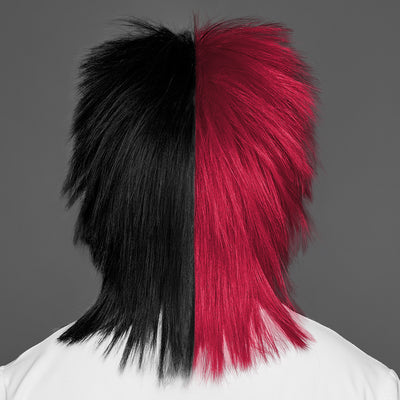 SPIRIT WEAR SPIKY SPIRIT WIG IN COLOR MAROON 202 & BLACK