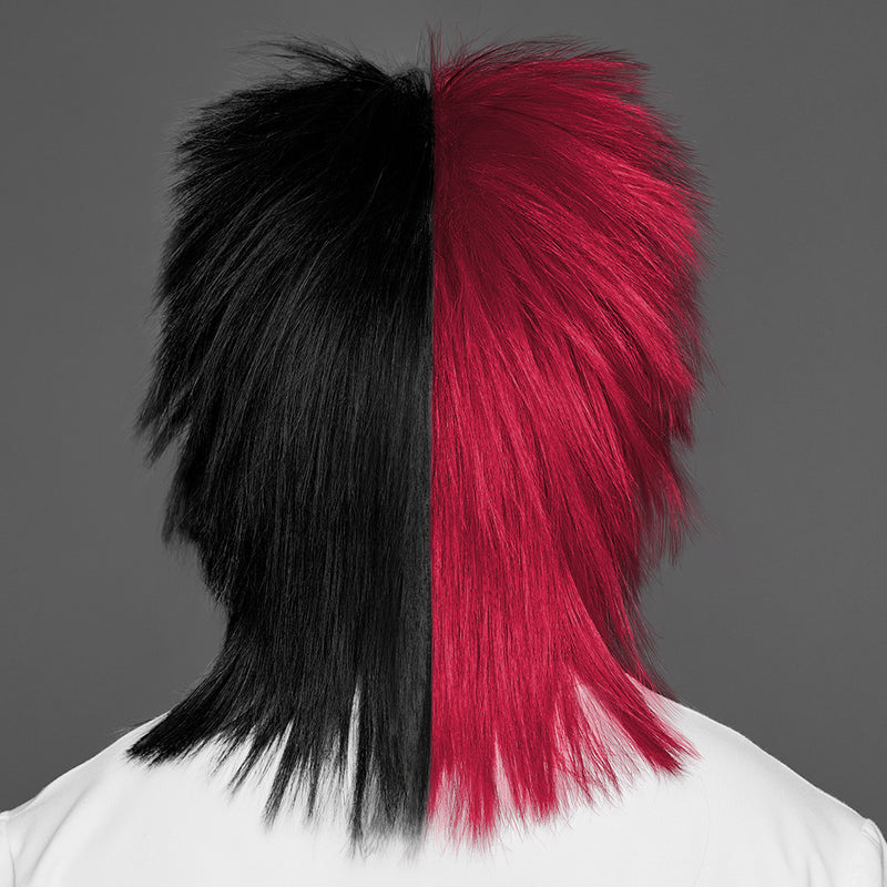 SPIRIT WEAR SPIKY SPIRIT WIG IN COLOR MAROON 202 & BLACK