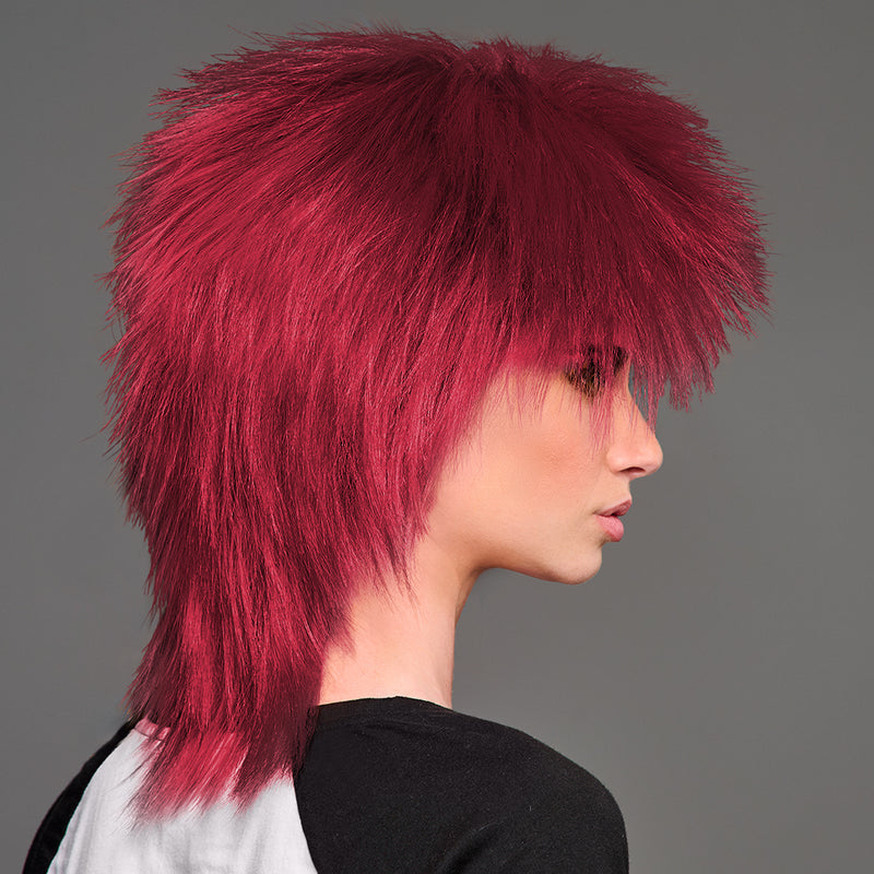 SPIRIT WEAR SPIKY SPIRIT WIG IN COLOR MAROON 202