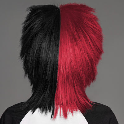 SPIRIT WEAR SPIKY SPIRIT WIG IN COLOR MAROON 202 & BLACK