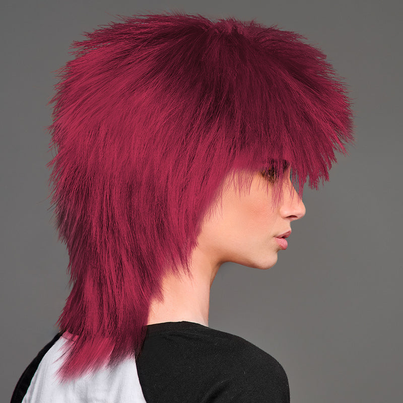 SPIRIT WEAR SPIKY SPIRIT WIG IN COLOR MAROON 7421