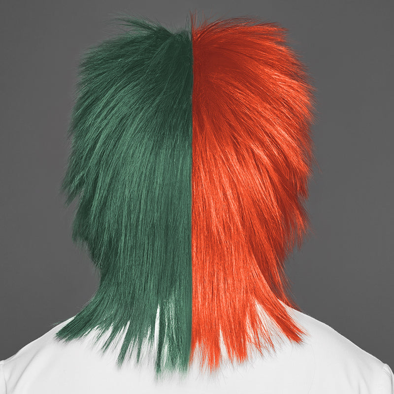 SPIRIT WEAR SPIKY SPIRIT WIG IN COLOR ORANGE 1665 & GREEN 3435