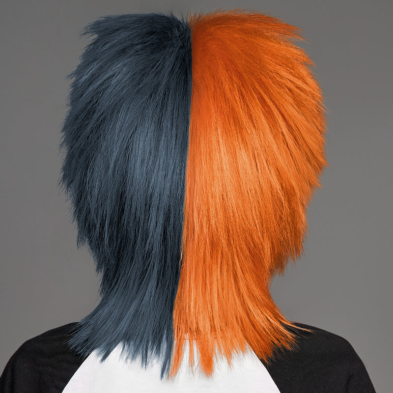SPIRIT WEAR SPIKY SPIRIT WIG IN COLOR ORANGE 159 & GRAY 432
