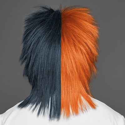 SPIRIT WEAR SPIKY SPIRIT WIG IN COLOR ORANGE 159 & GRAY 432