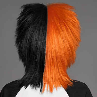 SPIRIT WEAR SPIKY SPIRIT WIG IN COLOR ORANGE 166 & BLACK