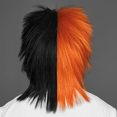 SPIRIT WEAR SPIKY SPIRIT WIG IN COLOR ORANGE 166 & BLACK
