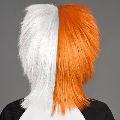 SPIRIT WEAR SPIKY SPIRIT WIG IN COLOR ORANGE 151 & WHITE