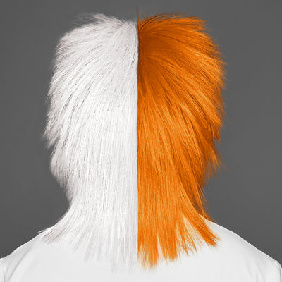 SPIRIT WEAR SPIKY SPIRIT WIG IN COLOR ORANGE 151 & WHITE