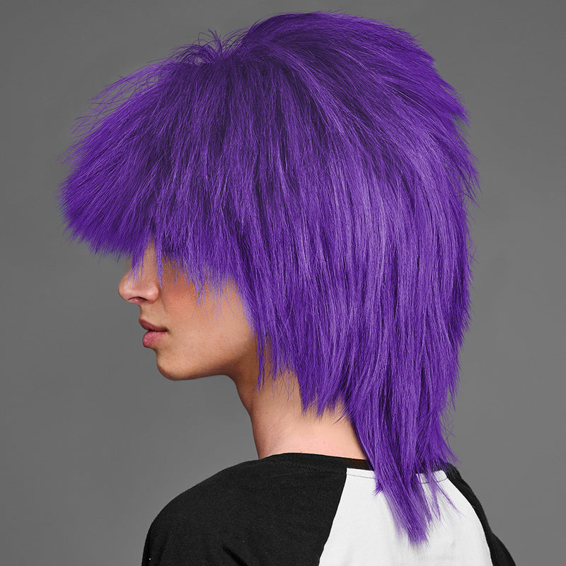 SPIRIT WEAR SPIKY SPIRIT WIG IN COLOR  PURPLE 268