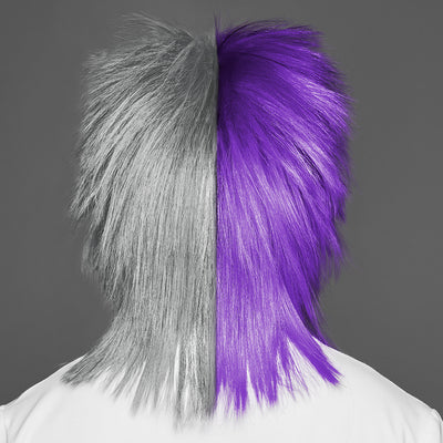SPIRIT WEAR SPIKY SPIRIT WIG IN COLOR PURPLE 268 & GRAY 427