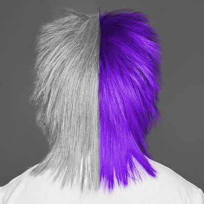 SPIRIT WEAR SPIKY SPIRIT WIG IN COLOR PURPLE 268 & GRAY 429