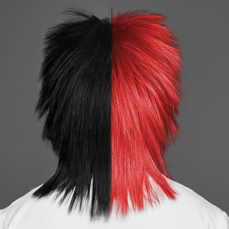 SPIRIT WEAR SPIKY SPIRIT WIG IN COLOR RED 1797 & BLACK 6C