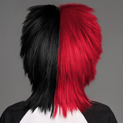 SPIRIT WEAR SPIKY SPIRIT WIG IN COLOR RED 186 & BLACK