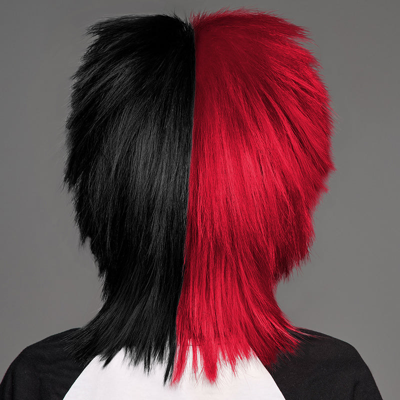 SPIRIT WEAR SPIKY SPIRIT WIG IN COLOR RED 186 & BLACK