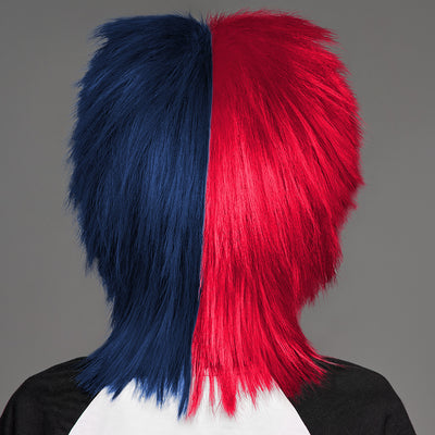 SPIRIT WEAR SPIKY SPIRIT WIG IN COLOR RED 186 & BLUE 2767