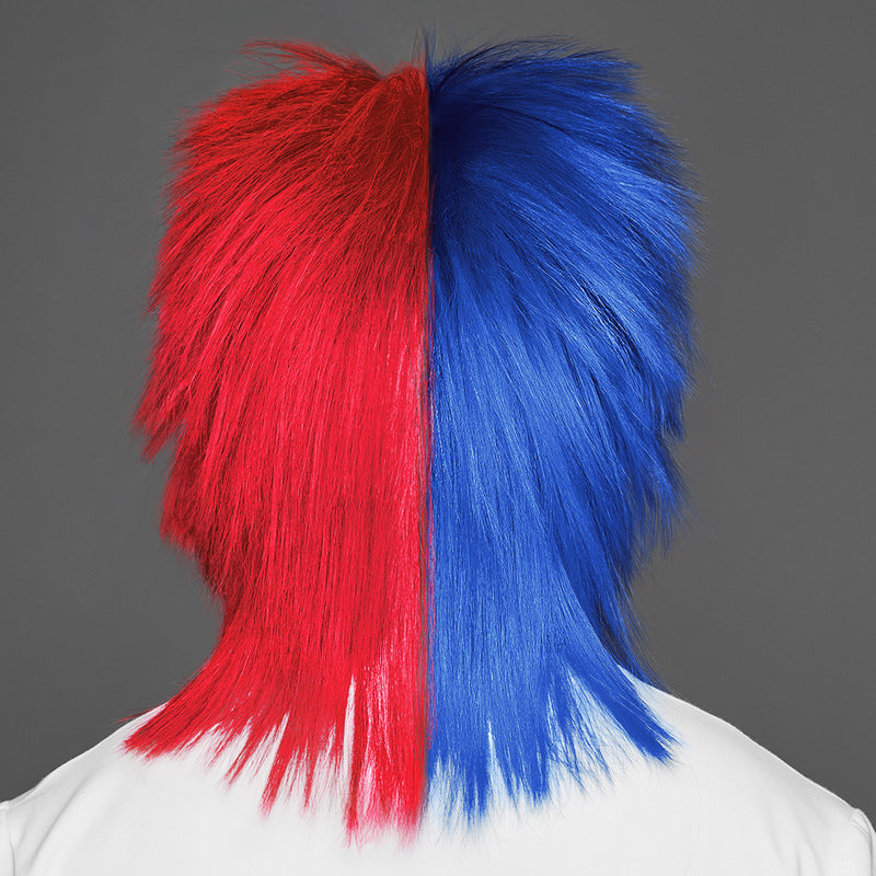 SPIRIT WEAR SPIKY SPIRIT WIG IN COLOR BLUE 286 & RED 186