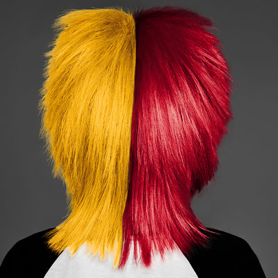 SPIRIT WEAR SPIKY SPIRIT WIG IN COLOR RED 186 & GOLD 1235