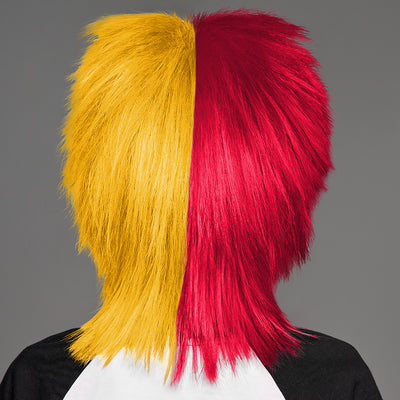 SPIRIT WEAR SPIKY SPIRIT WIG IN COLOR RED 186 & GOLD 142