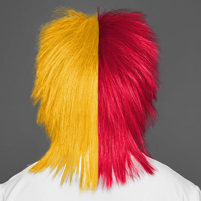SPIRIT WEAR SPIKY SPIRIT WIG IN COLOR RED 186 & GOLD 142