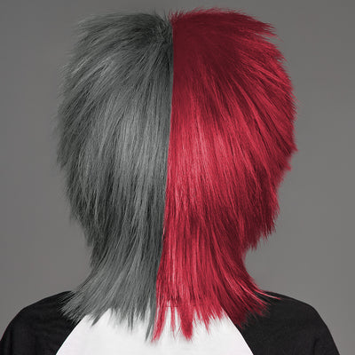 SPIRIT WEAR SPIKY SPIRIT WIG IN COLOR RED 7427 & GRAY 424