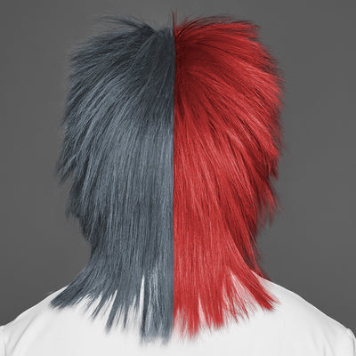 SPIRIT WEAR SPIKY SPIRIT WIG IN COLOR RED 7622 & GRAY 431