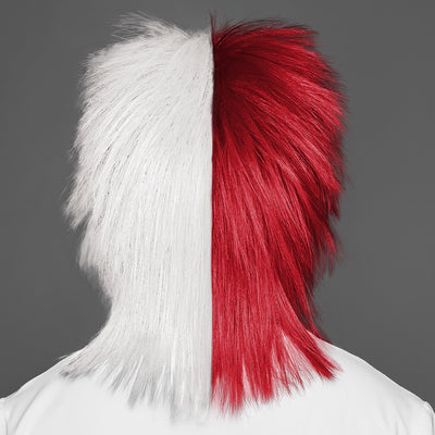 SPIRIT WEAR SPIKY SPIRIT WIG IN COLOR RED 200 & WHITE 