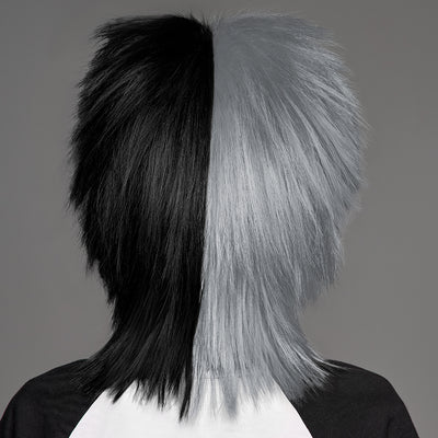 SPIRIT WEAR SPIKY SPIRIT WIG IN COLOR SILVER 877 & BLACK