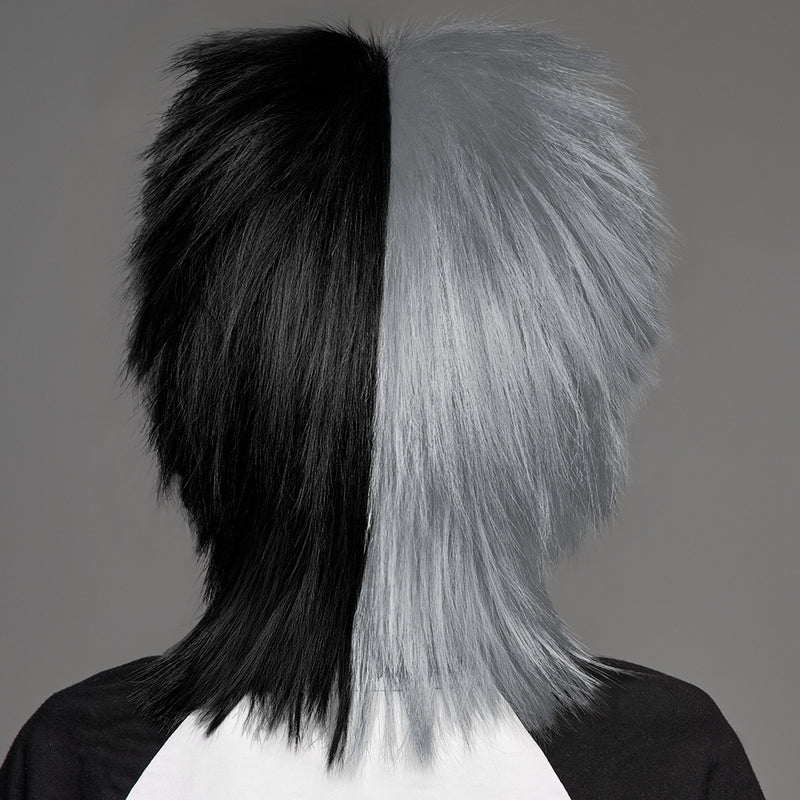 SPIRIT WEAR SPIKY SPIRIT WIG IN COLOR SILVER 877 & BLACK