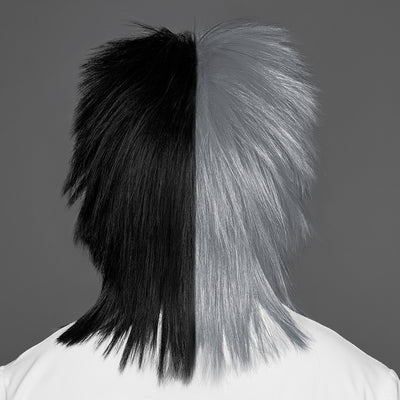 SPIRIT WEAR SPIKY SPIRIT WIG IN COLOR SILVER 877 & BLACK