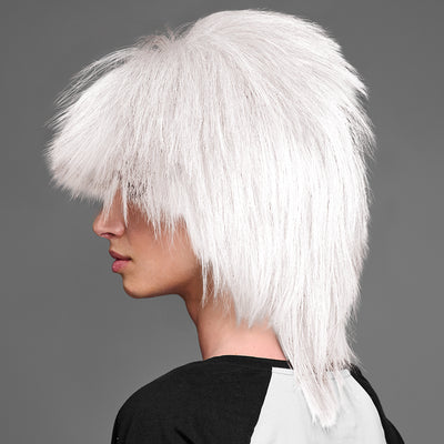SPIRIT WEAR SPIKY SPIRIT WIG IN COLOR WHITE