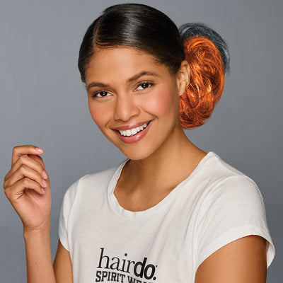 SPIRIT WEAR 2PC HAIR WRAP IN COLOR ORANGE 159 & GRAY 432