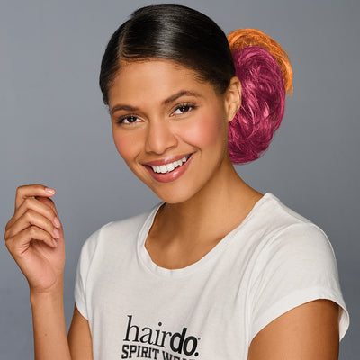 SPIRIT WEAR 2PC HAIR WRAP IN COLOR MAROON 208 & ORANGE 158