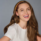 SPIRIT WEAR 2PC BRAID HEADBAND IN COLOR BURGUNDY 483 & GOLD 1235