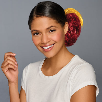 SPIRIT WEAR 2PC HAIR WRAP IN COLOR BURGUNDY 483 & GOLD 1235