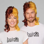 SPIRIT WEAR MVP MULLET WIG IN COLOR BURGUNDY 483 & GOLD 1235