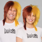 SPIRIT WEAR MVP MULLET WIG IN COLOR BURGUNDY 483 & GOLD 1235