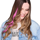 SPIRIT WEAR WAVY CLIP-IN HAIR EXTENSION IN COLOR PINK 218