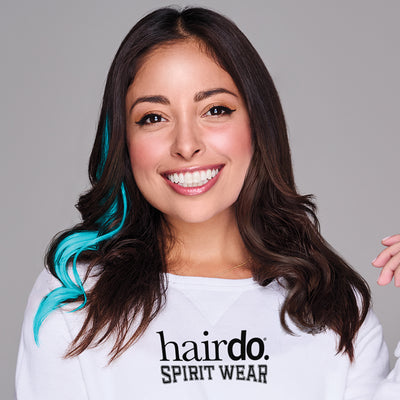 SPIRIT WEAR WAVY CLIP-IN HAIR EXTENSION IN COLOR TEAL 319