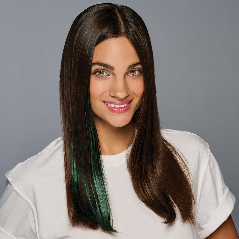 SPIRIT WEAR CLIP-IN COLOR HAIR EXTENSION IN COLOR GREEN 5535