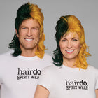 SPIRIT WEAR MVP MULLET WIG IN COLOR GREEN 5535 & GOLD 1235