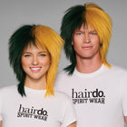 SPIRIT WEAR SPIKY SPIRIT WIG IN COLOR GREEN 5535 & GOLD 1235