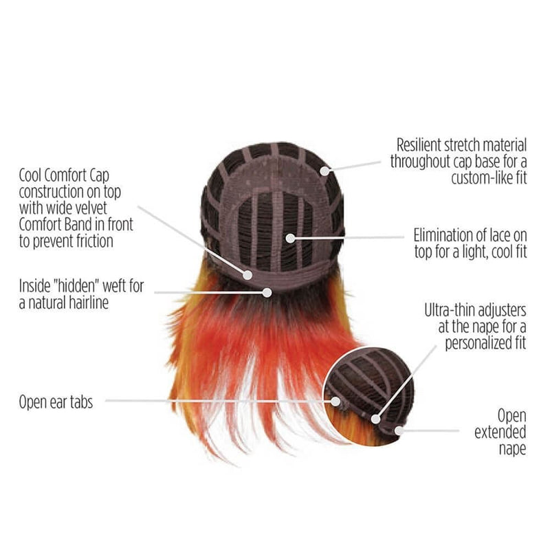 FIERCE FIRE WIG - TWC- The Wig Company