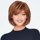 Woman wearing a Graceful Bob Wig in Glazed Cinnamon - View from the front