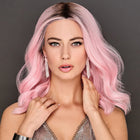 Woman wearing How Pink It Is Wig - View from the front