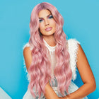 Woman wearing Lavender Frose Wig - View from the front