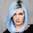 Woman wearing Out Of The Blue Wig - View from the front
