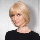 Woman wearing Top Class Topper in Golden Wheat - Left side profile view